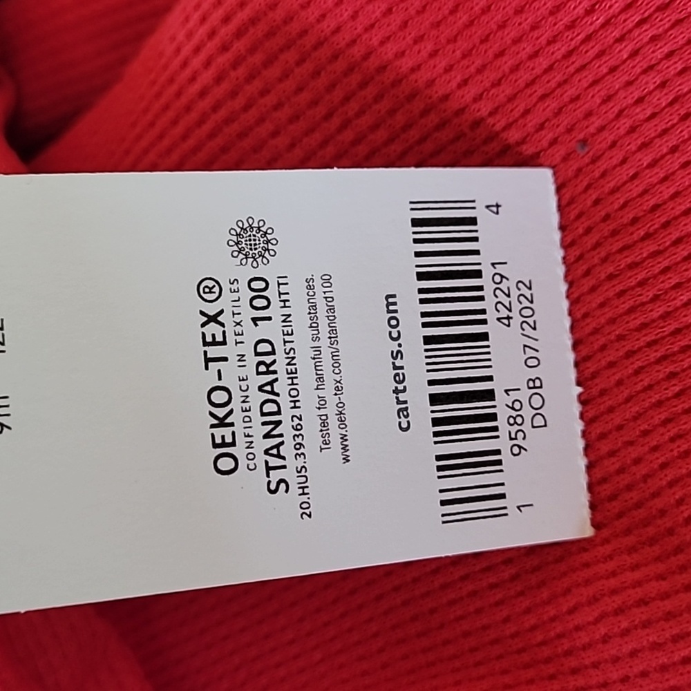 Carter's Christmas Outfit w/ Dress & Leggings, Size 9m, Red, White, Mist… - Picture 7 of 7